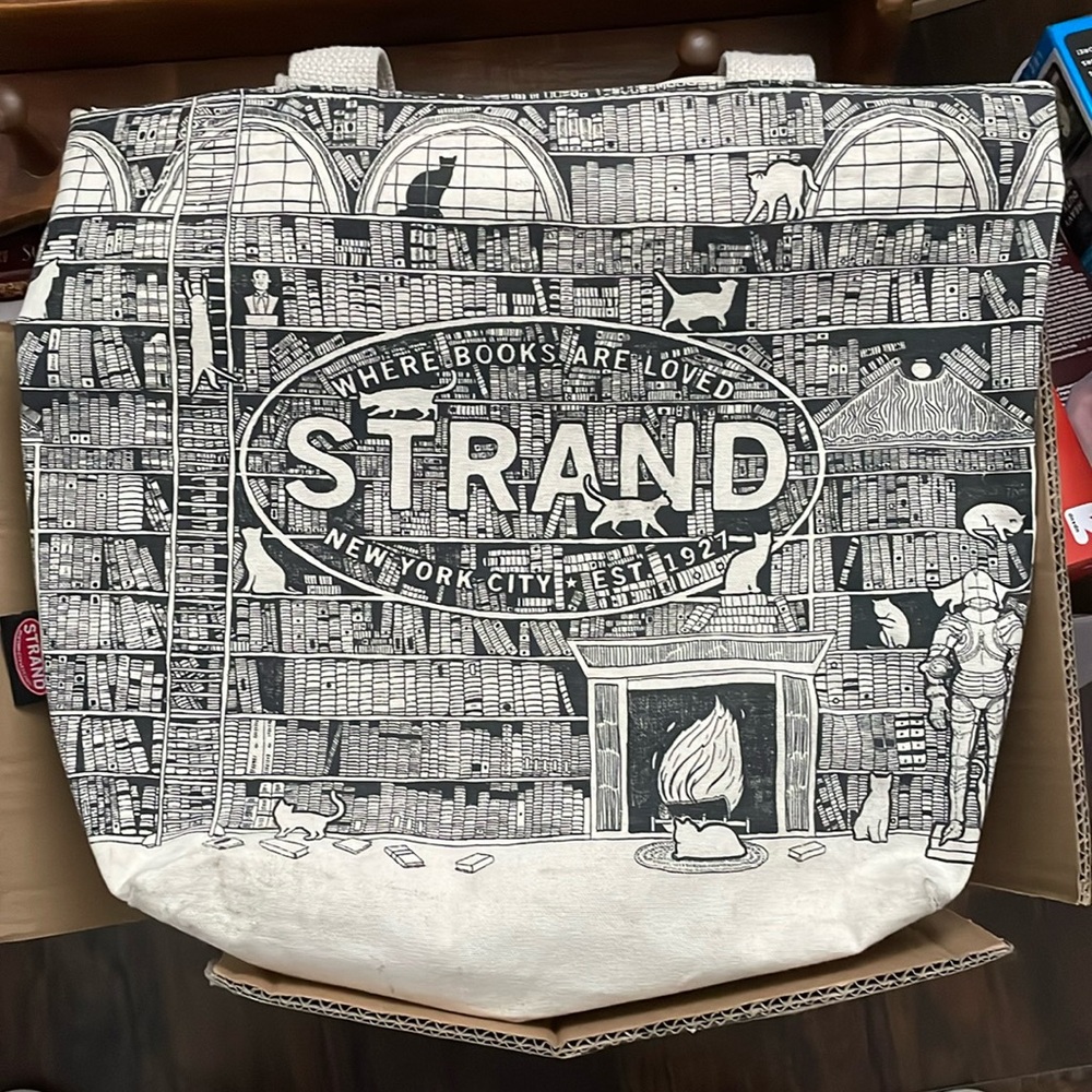 NYC Strand Bookstore cat library tote